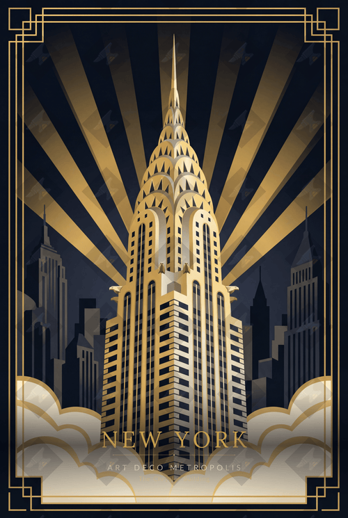 Download 8 Art Deco travel posters—complete metropolis collection. 16 print-ready files. Create a gallery wall. Save $17.93.