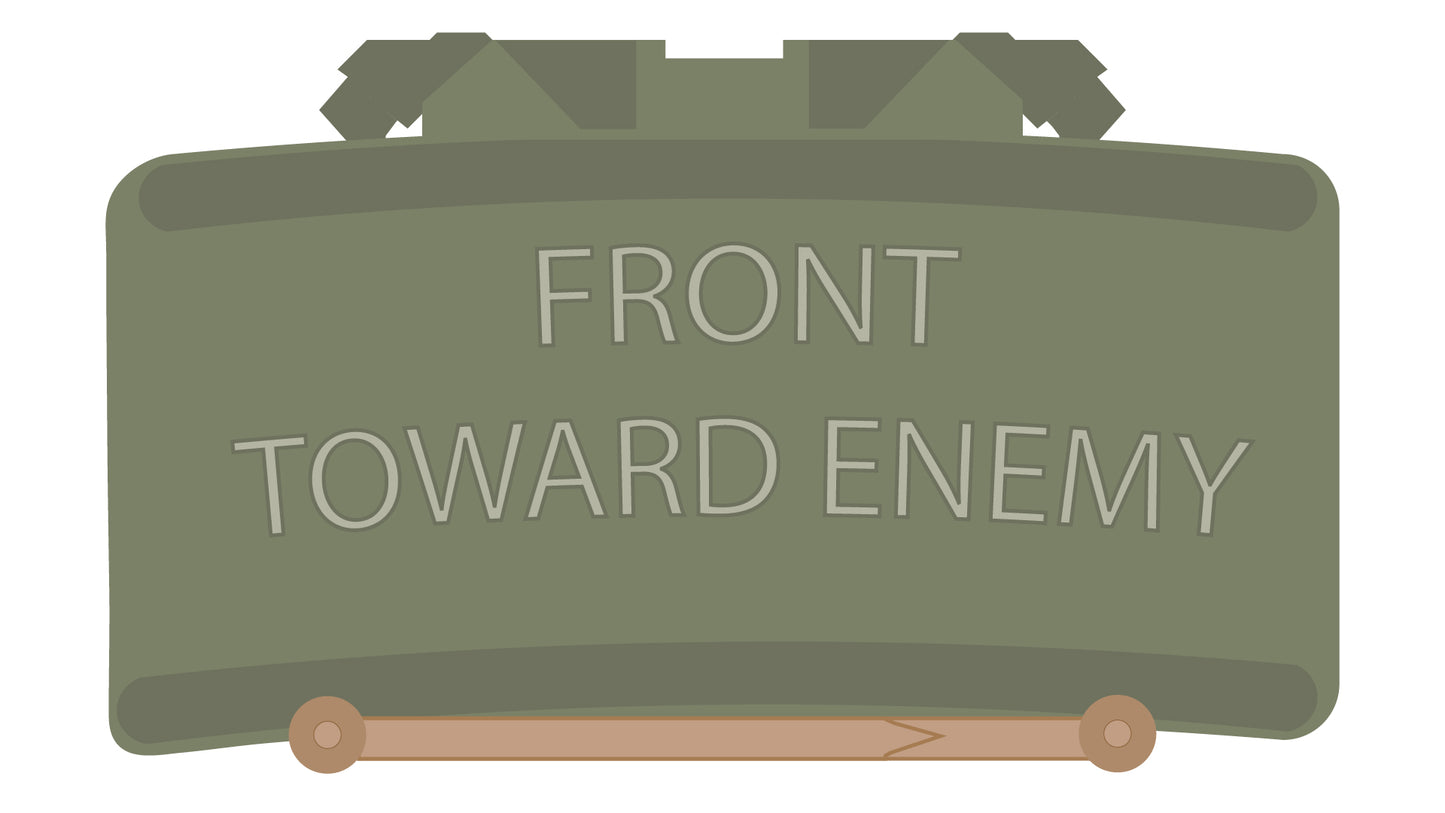 M18 Claymore Mine — "Front Toward Enemy" Military Vector Art | SVG + PNG - Image 1